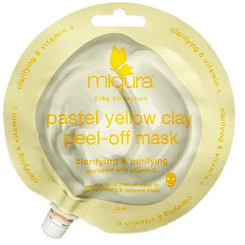 Miqura Care Pastel Yellow Clay Peel Off Mask (20 ml)
