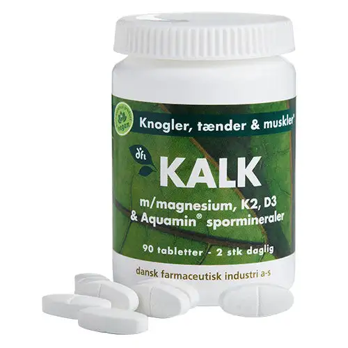 DFI Kalk M. Magnesium, K2, D3 & Spormineraler | 90 Tabl.