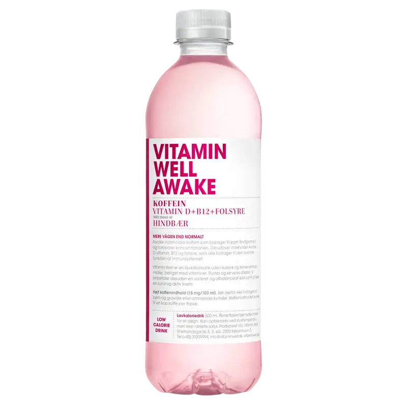 Vitamin Well Awake - Hindbær (500 ml)