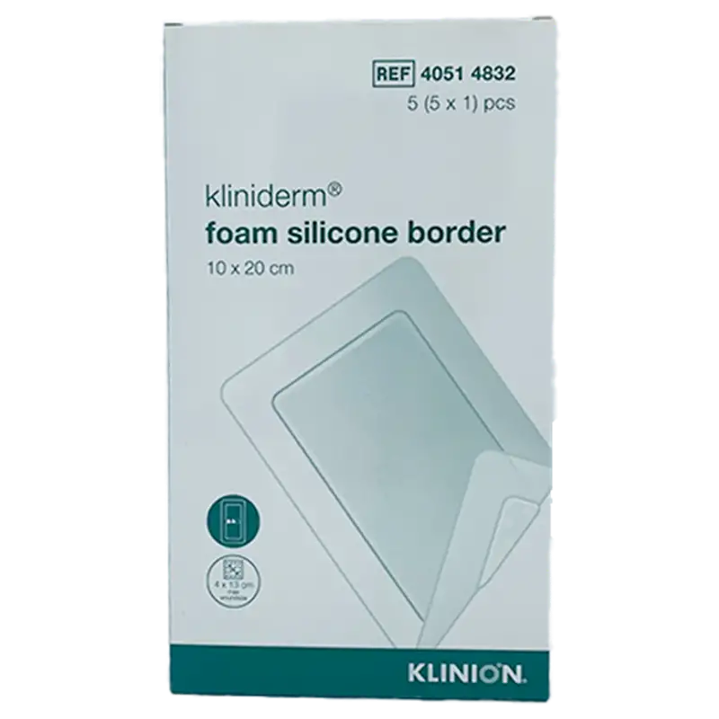 Kliniderm Foam Silikone Border 10x20 cm (5 stk)