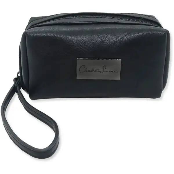 Black Zircon Casual Makeup Bag