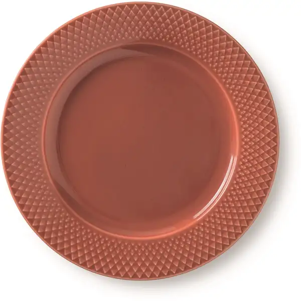 Lyngby Rhombe Color Tallerken Terracotta