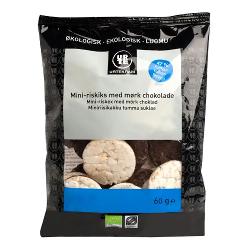 Urtekram Mini Riskager m. Mørk Chokolade Ø (60 gr)