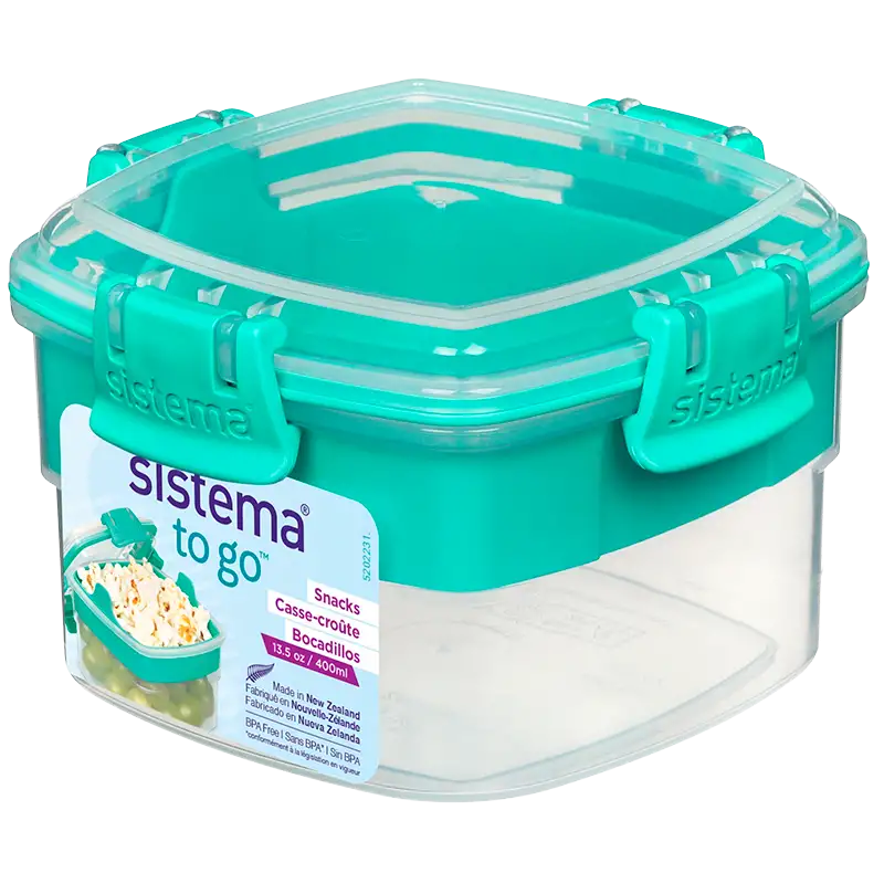 Sistema Snack To Go Box 2 Rum Ass. Farver (400 ml)