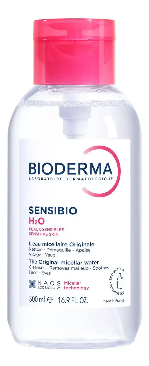 Bioderma Sensibio H2O m. pumpe - 500 ml.