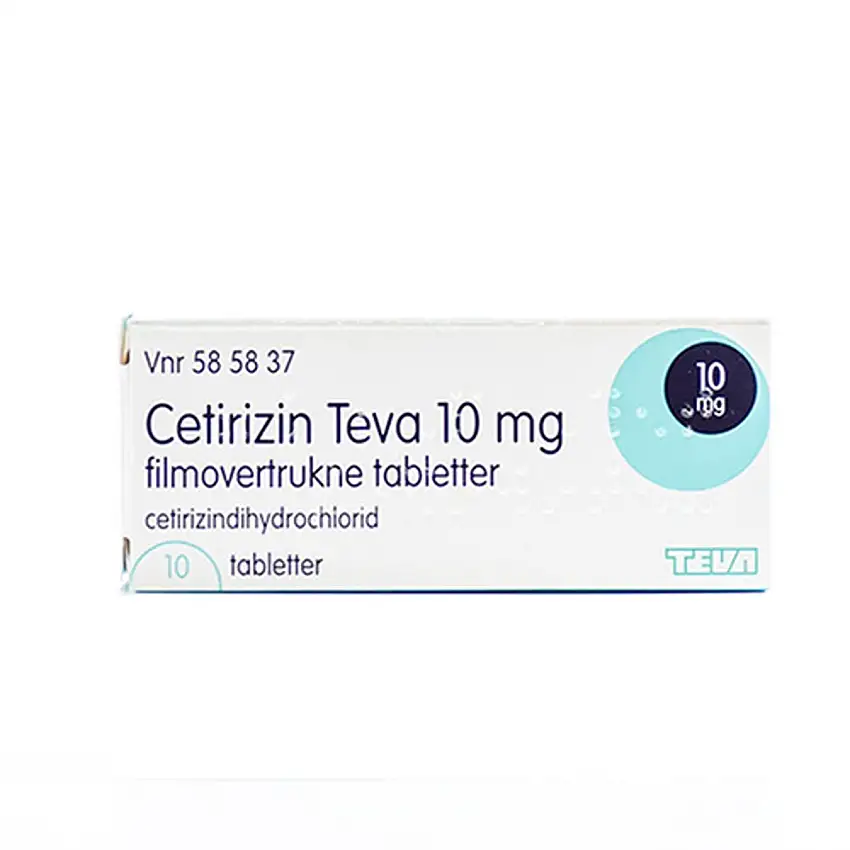 Cetirizin Teva 10 mg - 10 tabletter
