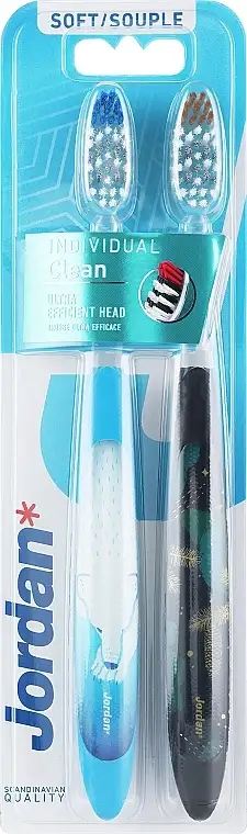 Individual Clean Tandbørste, blød, klar lyserød og klar blå 38980503