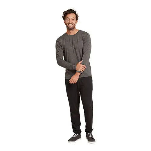 Men´s Long Sleeve Crew T-shirt Dark Marl str. S