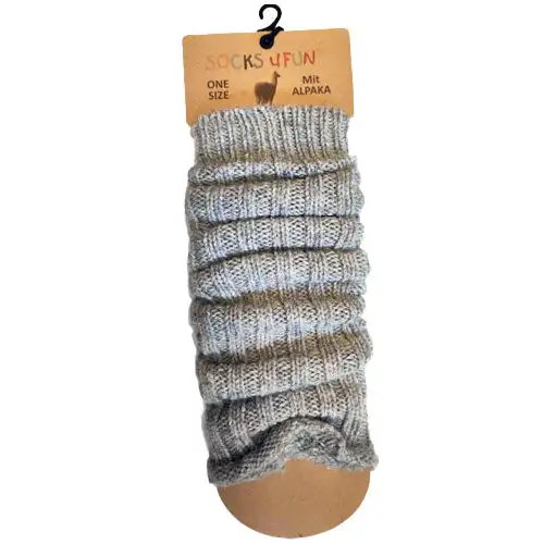 Benvarmere med Alpaka Uld - Grå