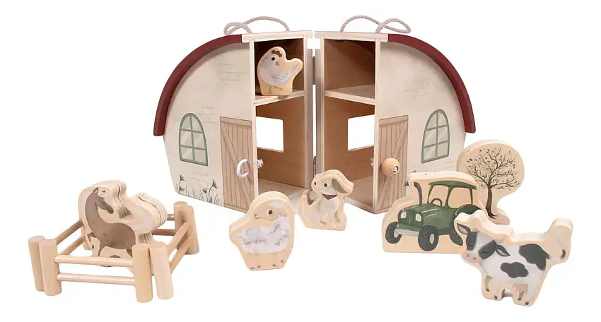 Filibabba Min bondegård i træ med dyr - 1 stk.