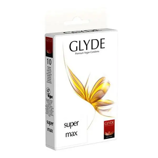 Glyde vegan kondomer i naturgummi - Super max
