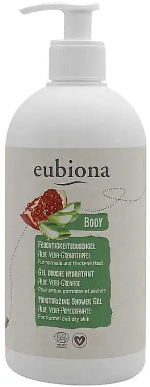 Fugtgivende showergel "Aloe vera og granatæble" 24104900