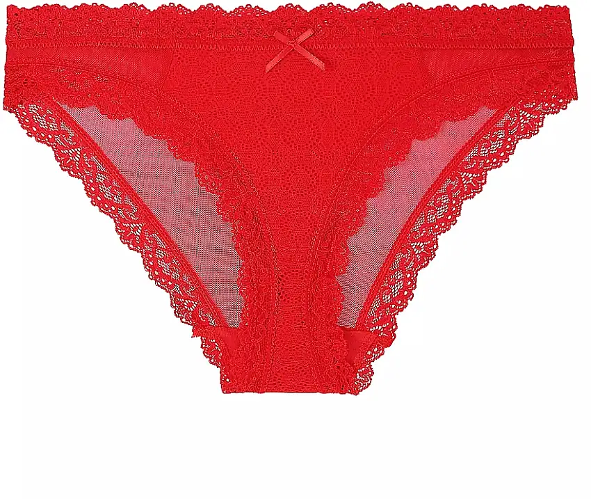 Damebikini-trusser med sløjfe, BCL700-013, rød 12074553