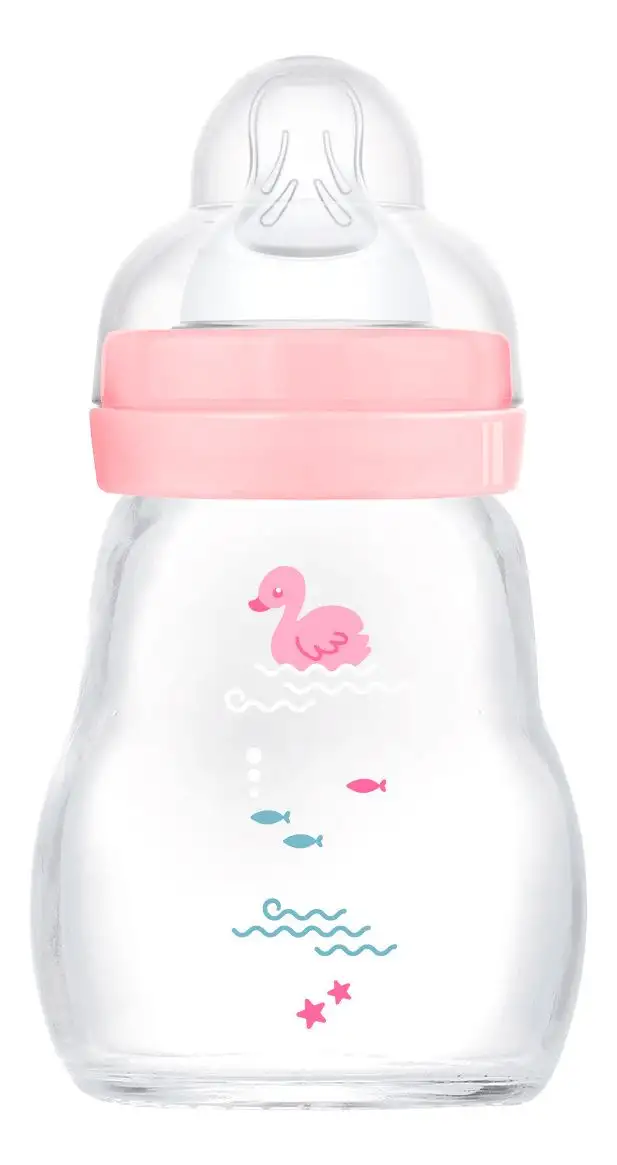 MAM Glassutteflaske 170 ml, 0+ mdr. - Lyserød