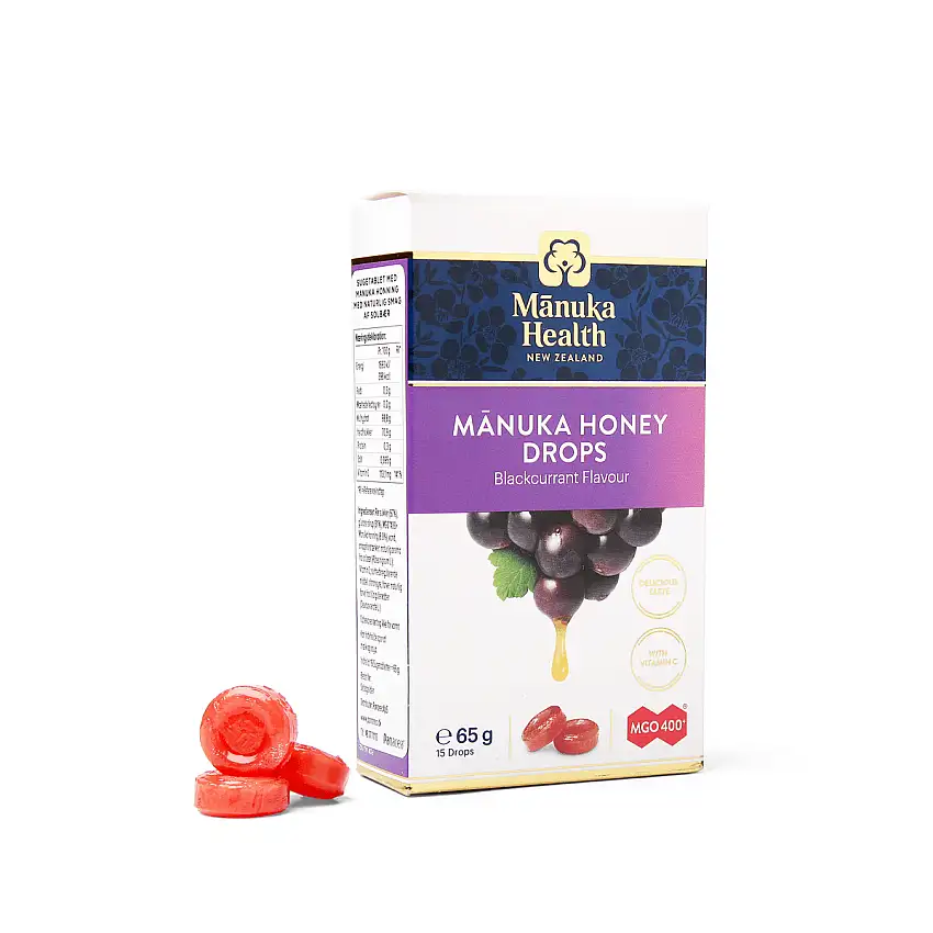 Manuka Health Honey Drops Solbær - 15 sugetabl.