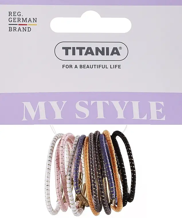 Hårbånd, elastik 3 cm, 12 stk., guld flerfarvet 41034189