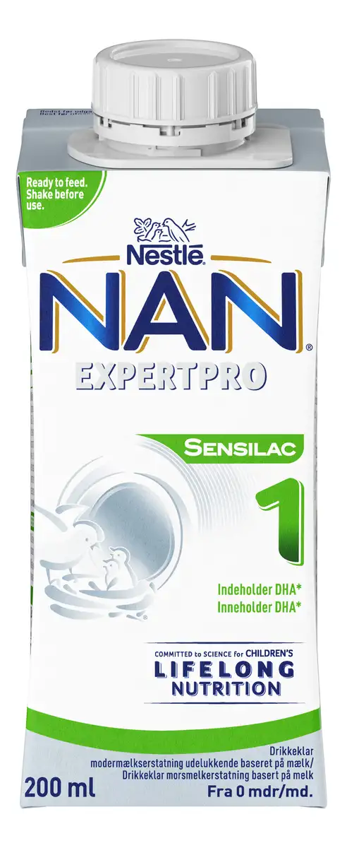 NAN SENSILAC Drikkeklar 1 fra fødslen - 200 ml.