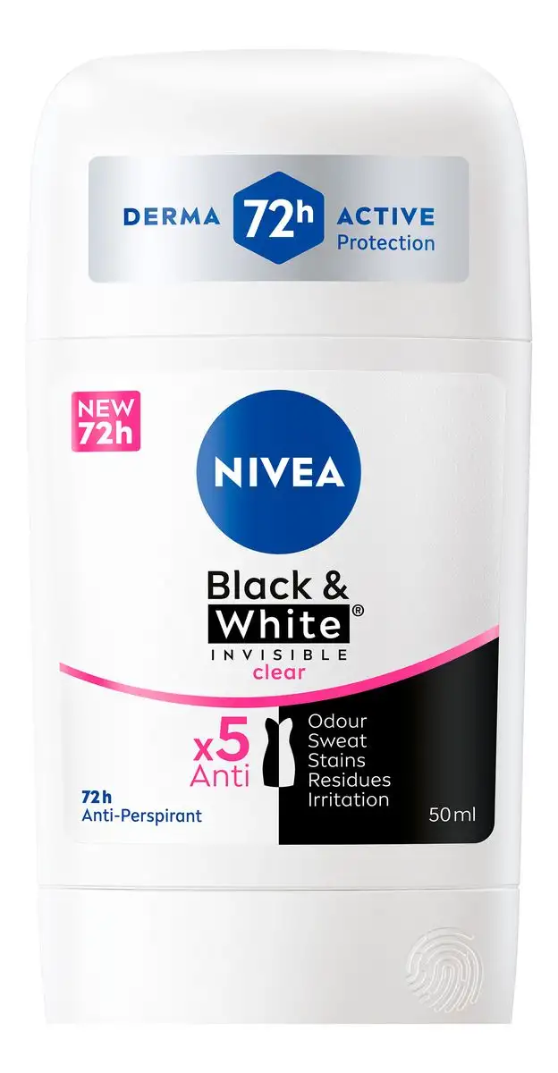 Nivea Black & White Invisible Deostick - 50 ml.