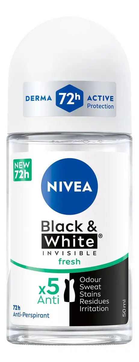 Nivea Black & White Invisible Fresh Deo Roll On - 50 ml.