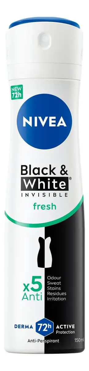 Nivea Black & White Invisible Fresh Deospray - 150 ml.
