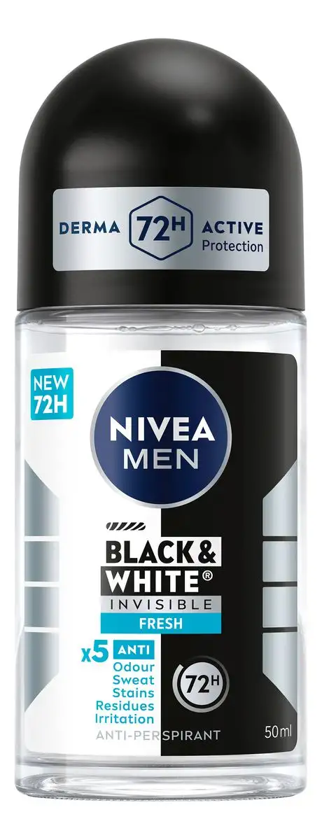 Nivea Men Black & White Invisible Fresh Deo Roll On - 50 ml.