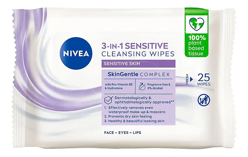 Nivea Sensitive Cleansing Wipes - 25 stk.