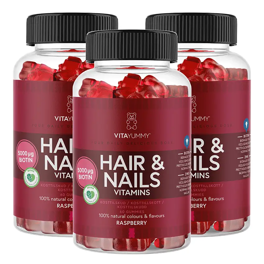 Pakketilbud VitaYummy Hair & Nails - 3 x 60 stk.