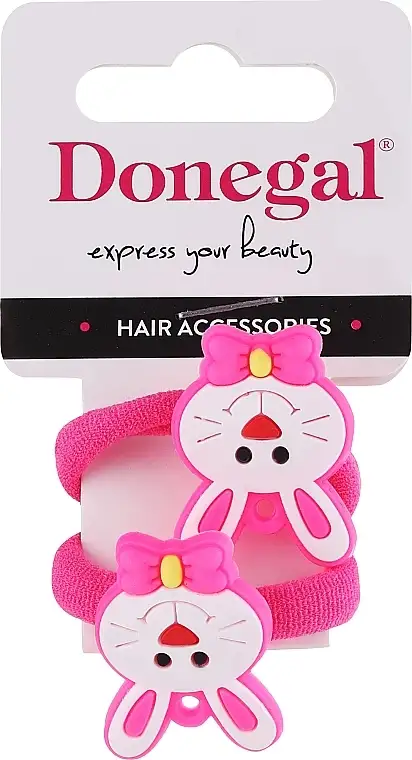 Hårelastikker FA-5694, 2 stk., lyserøde kaniner 28438182