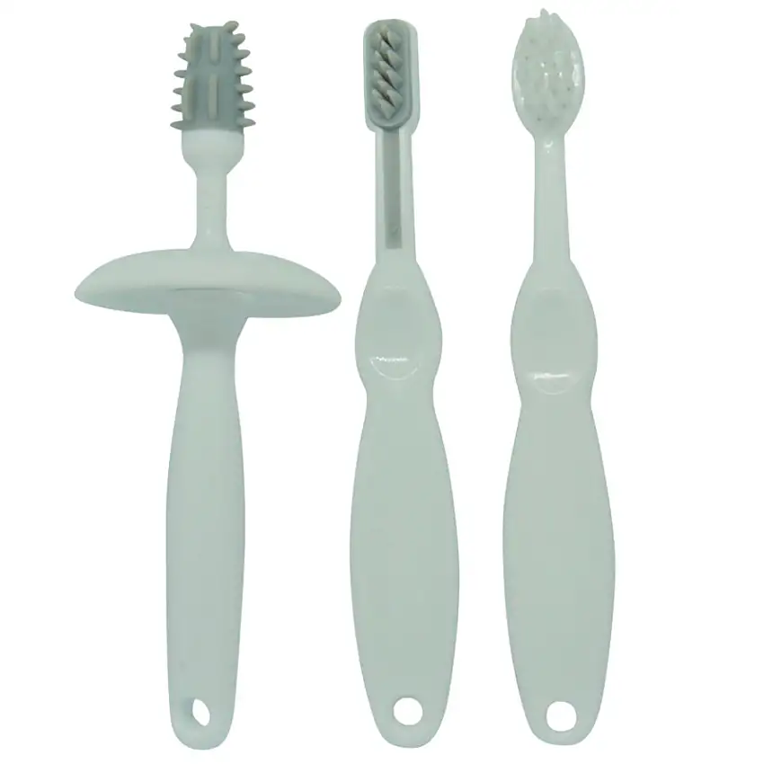 Oopsy Træningstandbørster sæt med 3 Grå