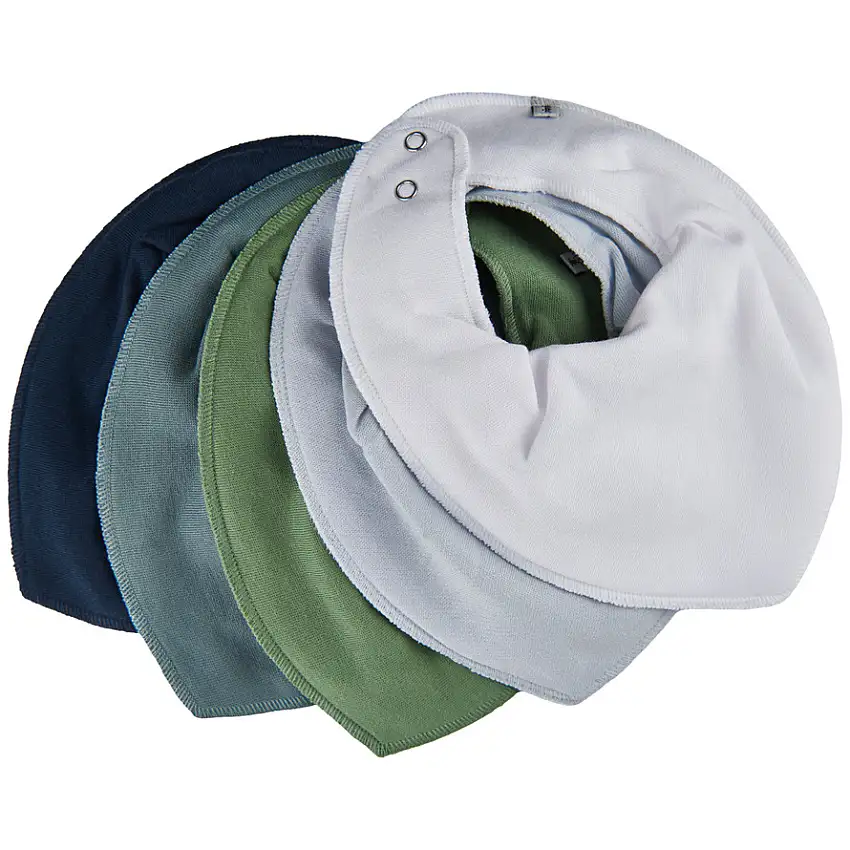 Pippi Hagesmæk Bandana Bib 5-pak Lead