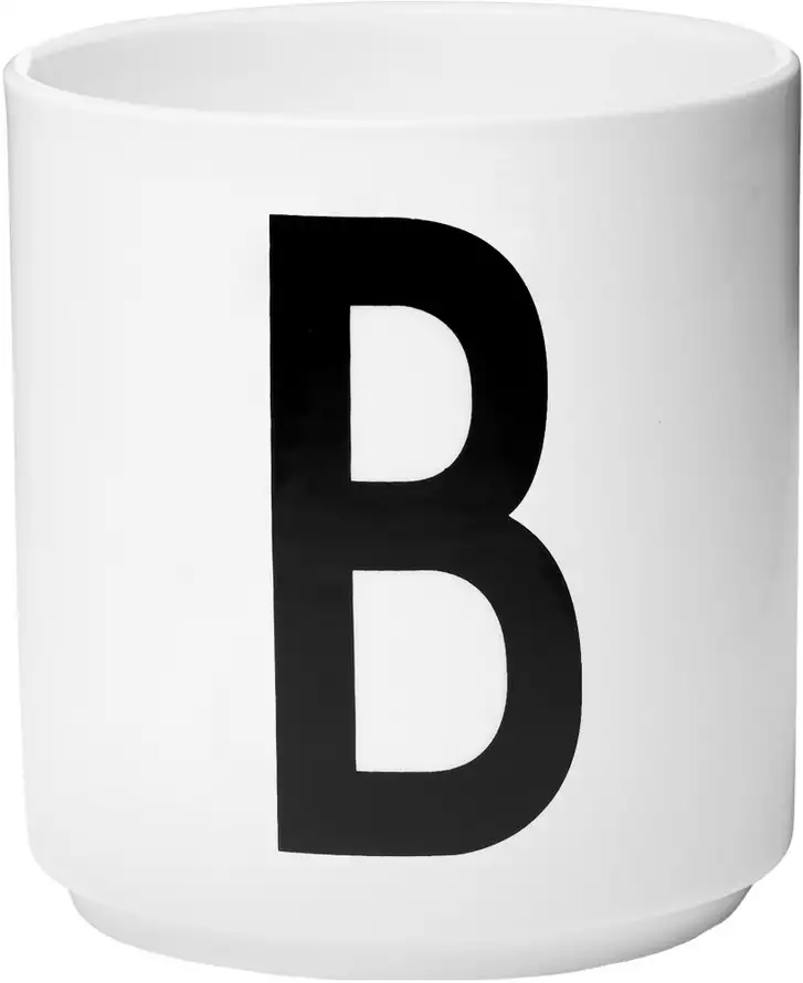 Design Letters Personlig Porcelæn Kop A-Z Hvid B
