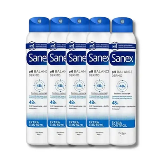 Sanex - Extra Control pH Balance Dermo Deodorant Spray - 5 x 200 ml