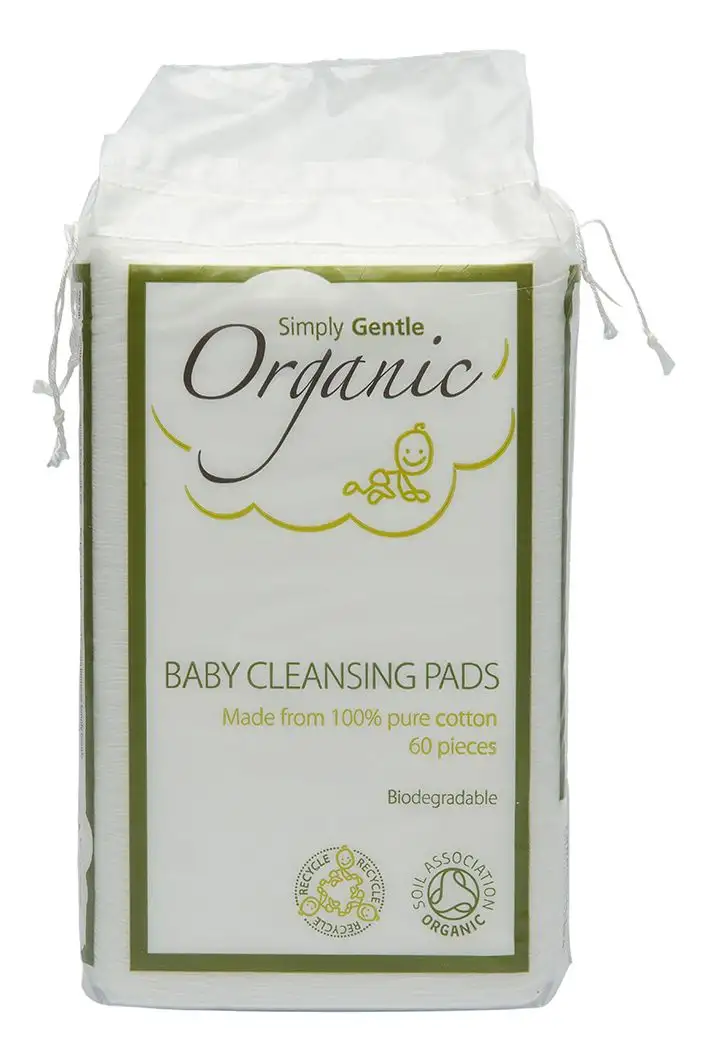 Store vatrondeller i økologisk bomuld - 60 stk