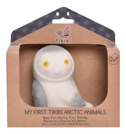 Tikiri Naturgummi Sneugle - Mit første arktiske dyr - 1 stk.