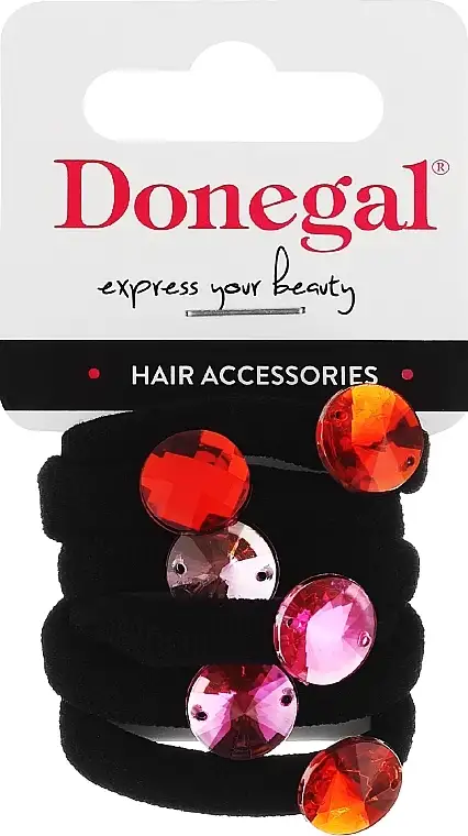 Sæt med hårelastikker FA-5691, 6 stk., sorte 2 84423020