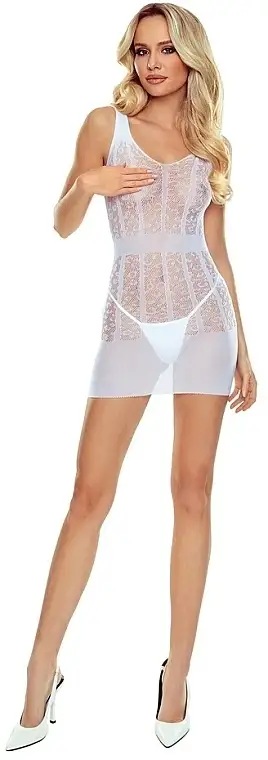 Kropsstrømpe kjole, BS113, hvid 74728796