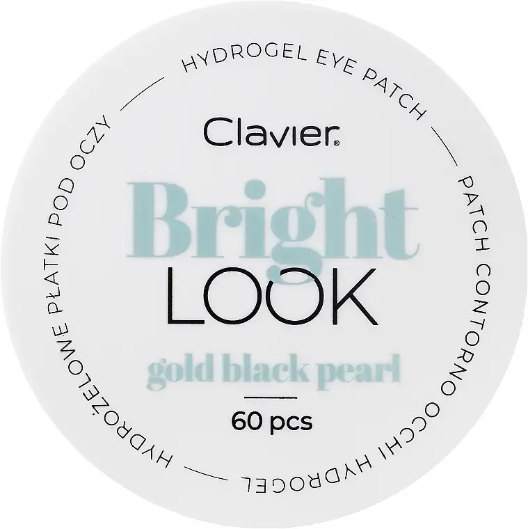 Hydrogel øjenplaster med guld og sorte perler 21841754